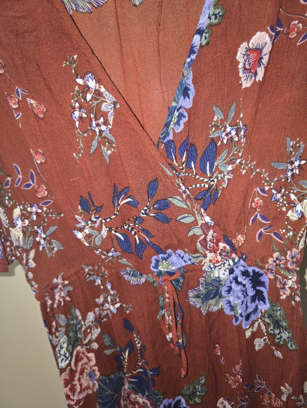 Patrons of Peace Rust Floral Maxi Dress - Picture 7 of 7
